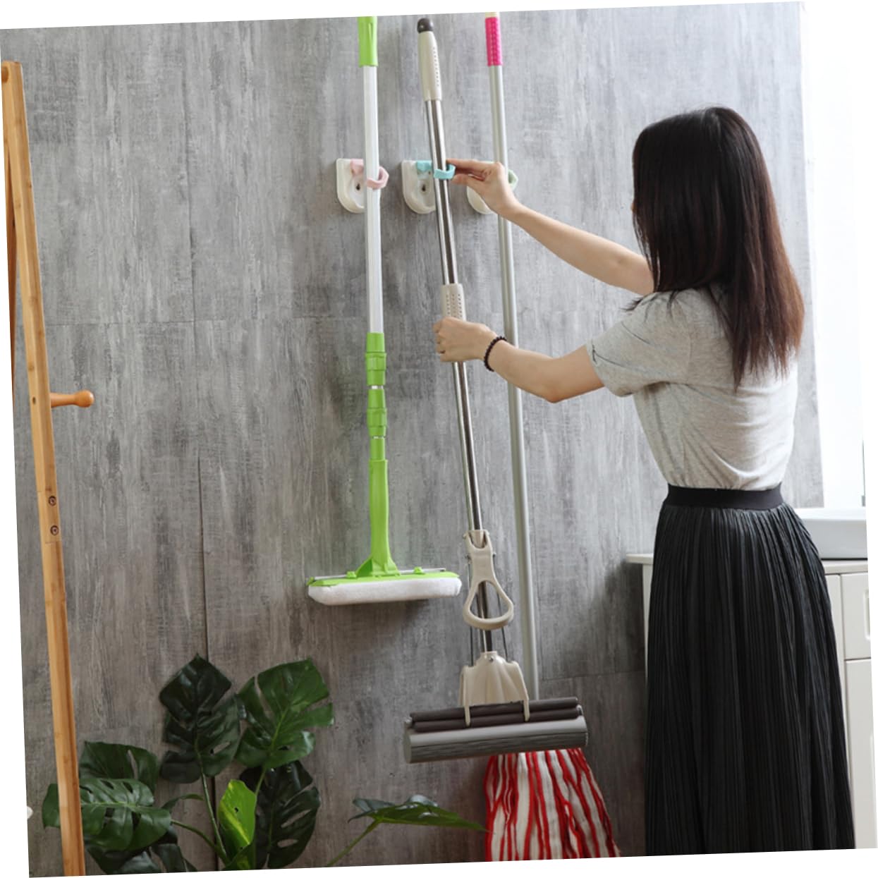 Porta AsciugamaniPezzi Gancio per Scopa e Scopa Ganci Impermeabili Organizzazione Domestica Ganci Facili da Rimuovere Livella per Trapano Attacco a Bolla Tappi Porta Sapone magnetici Porta a