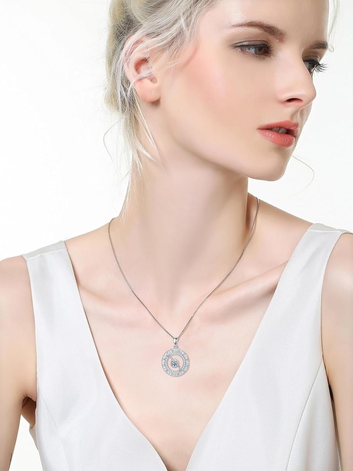 TOUPOP Zodiac Constellation Necklace for Women 925 Sterling Silver Birthstone Pendant Necklaces Zodiac Sign Jewelry Birthday Christmas Gifts for Women Her - Image 3