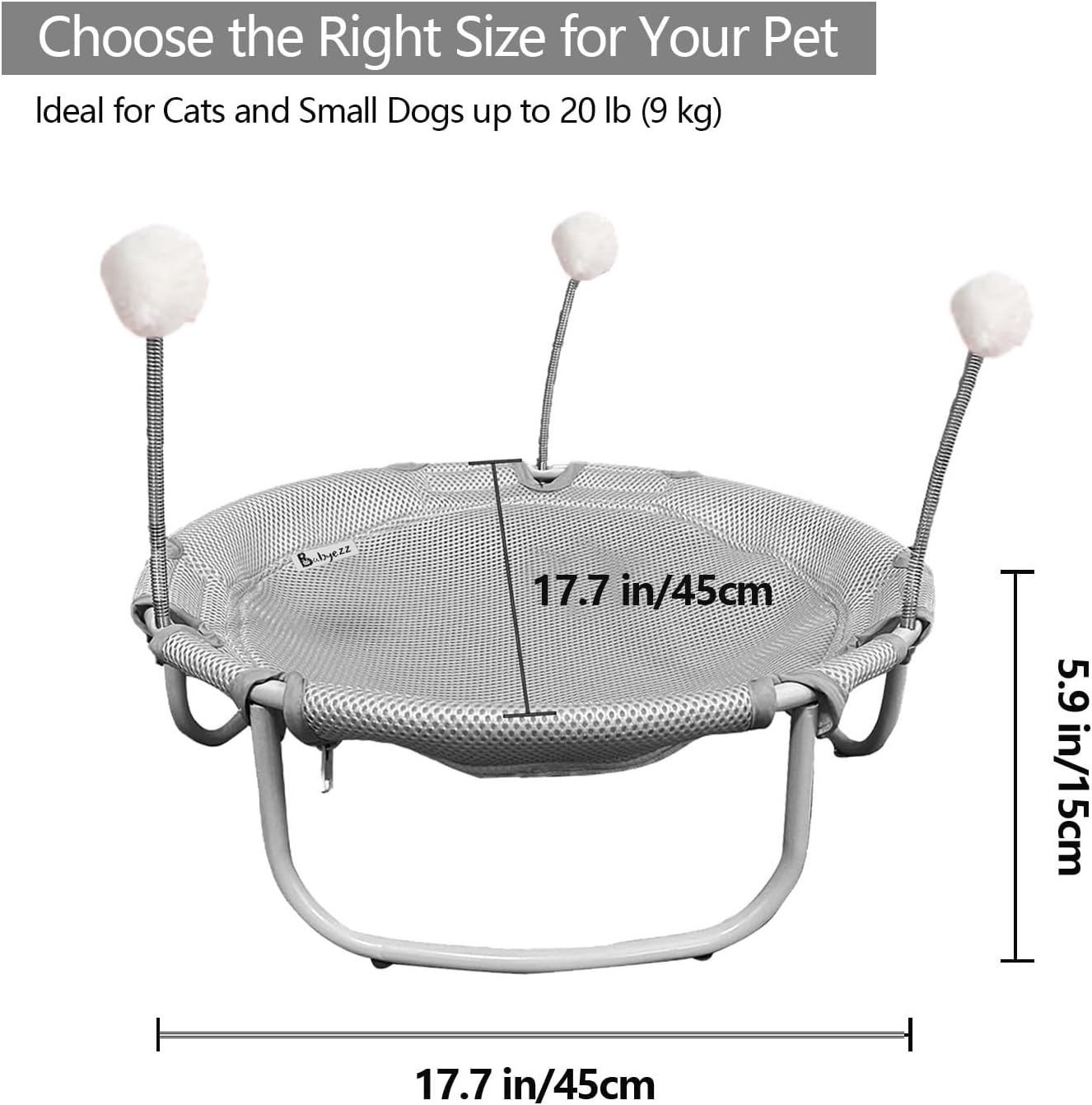 review Cat Hammock Bed,Free-Standing Sleeping Dog/Pet Bed,Comfortable and Breathable Elevated Cat Bed,Detachable Portable Indoor/Outdoor Pet Bed,for Cats and Small Dogs(Grey)
