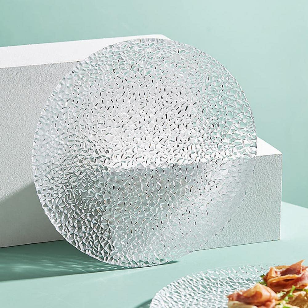 Amazon.com | Sizikato Clear Glass Snack Plate, 9.5-Inch Dessert