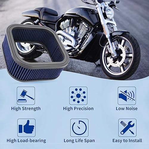 Miniatura 6 de Filtro de admisión de aire para motocicleta Harley VRSCF VRSCDX 10TH Night Rod Special 69 76 CI HD-1102 29437-01 EO82A6 29437-01A