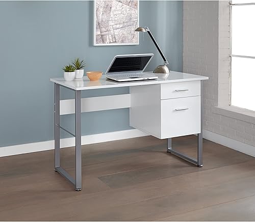 Miniatura 5 de Realspace Halton - Escritorio para computadora de 48 pulgadas de ancho, color blanco