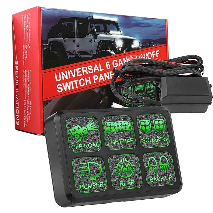 Buy 6 Gang Switch Panel, Moso LED Universal Switch Circuit Control Box