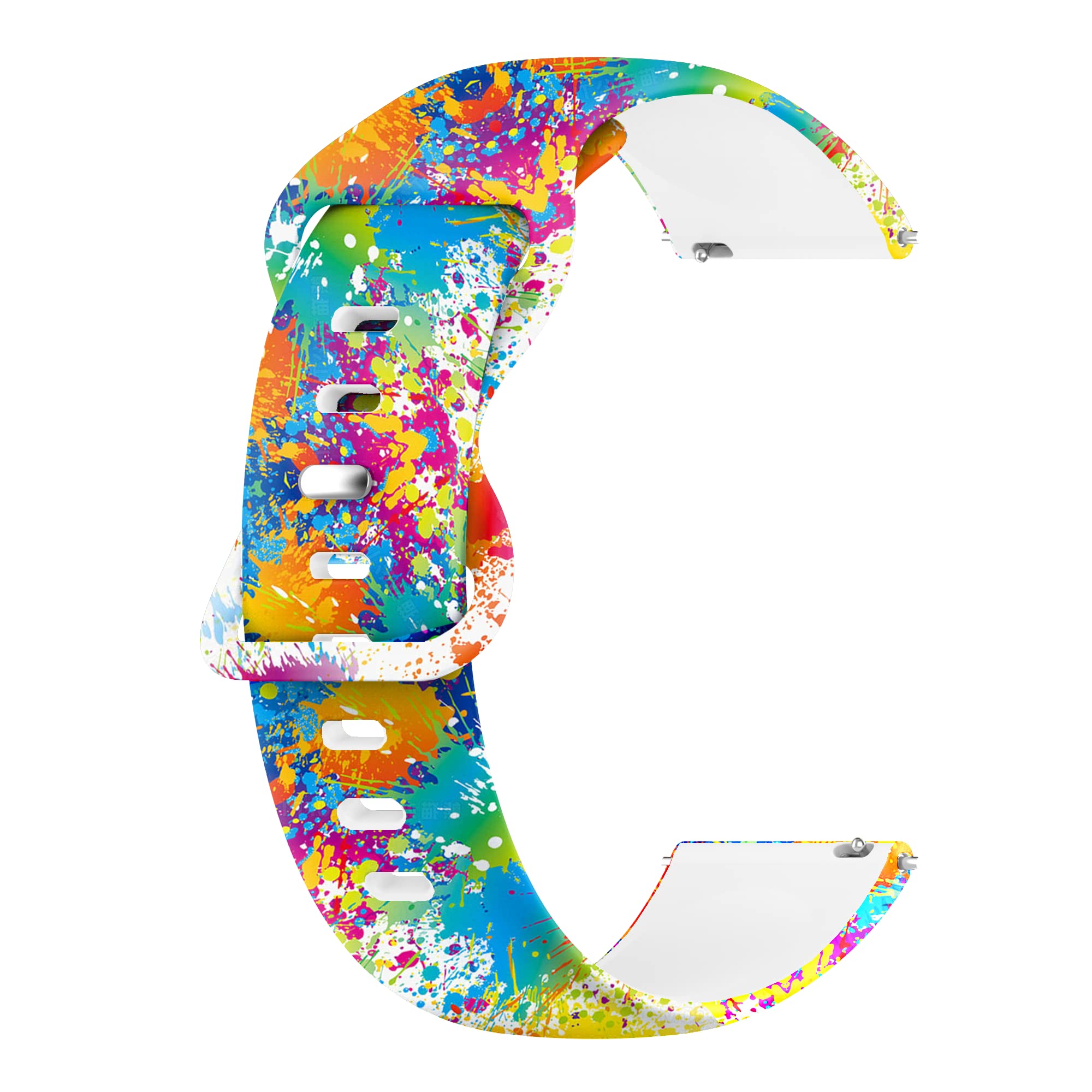 SZBAMICompatible with Garmin Venu Watch Band, 20MM Soft Silicone Pattern Printed Replacement Sport Strap for Garmin/Venu Sq/Vivoactive 3 Forerunner 645/245 Music Watchband for Women Men