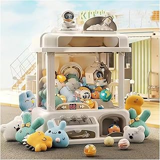 CHONGHAN Claw Machine for Kids Large, The Claw Machine with 25 Dolls,20 Gashapons, Claw Toy Grabber Mini Arcade Machine Crane Game Machine for Party Birthday Easter