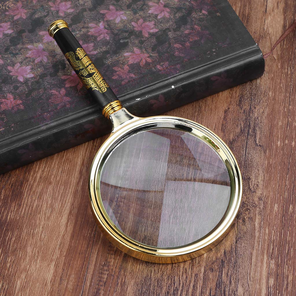10X Handheld Large Glass Glass Jewelry Loupe Magnifier for Seniors Reading Inspection Jewelry Exploring Stamps
