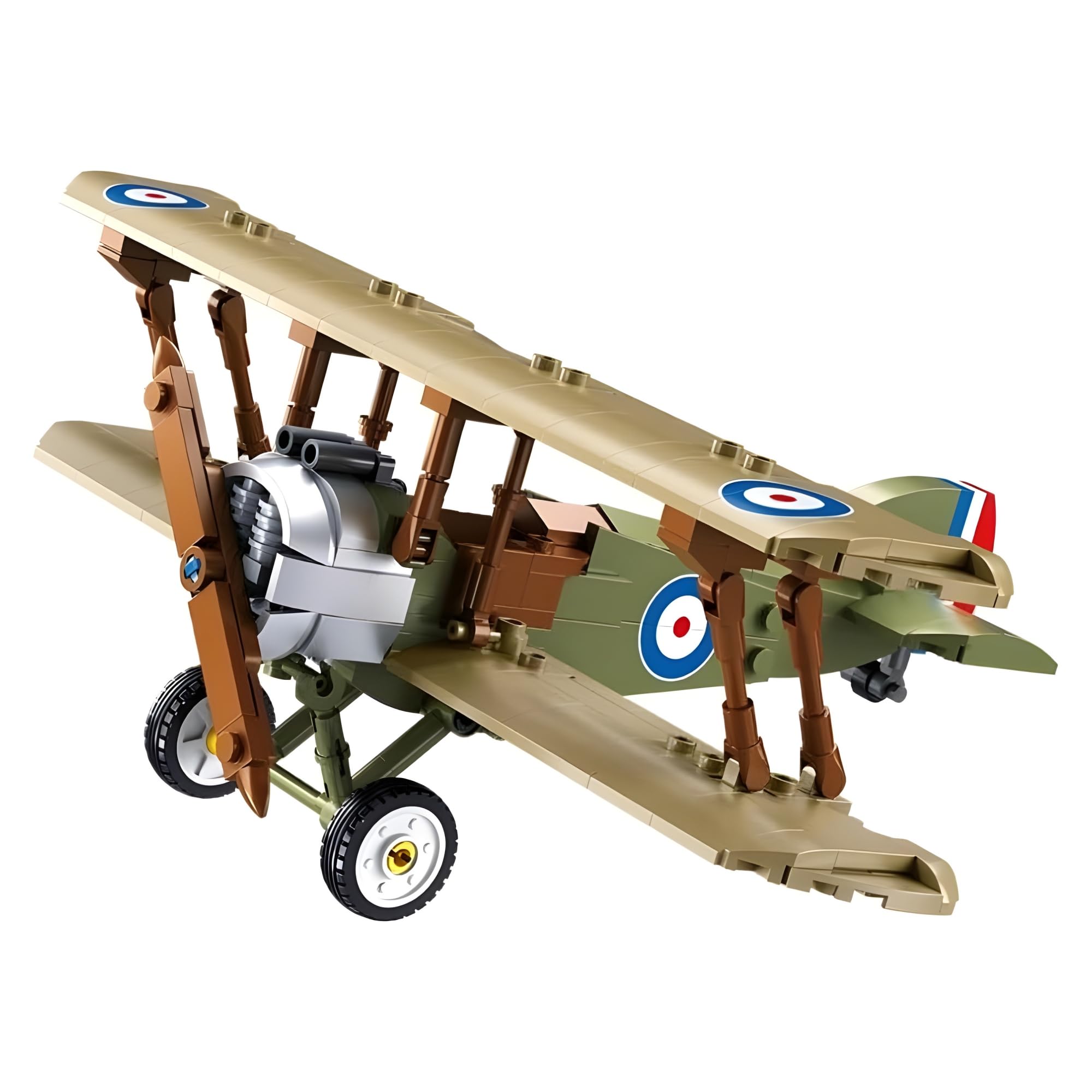 Ebortsin WWI Military Fighter Airplane Building Blocks, Sopwith Camel Building Block Set Plane Model, 293 Pieces Military Airplane Toy for Fighter Fans, Idea Gift Home Office Decor