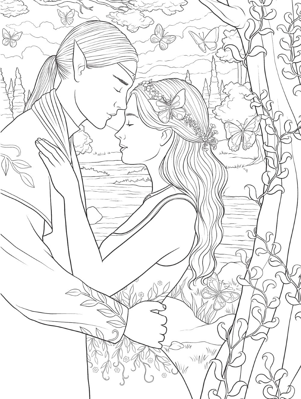 Enemies to Lovers: A Romantasy Coloring Book (Dover Adult Coloring Books) - Image 11