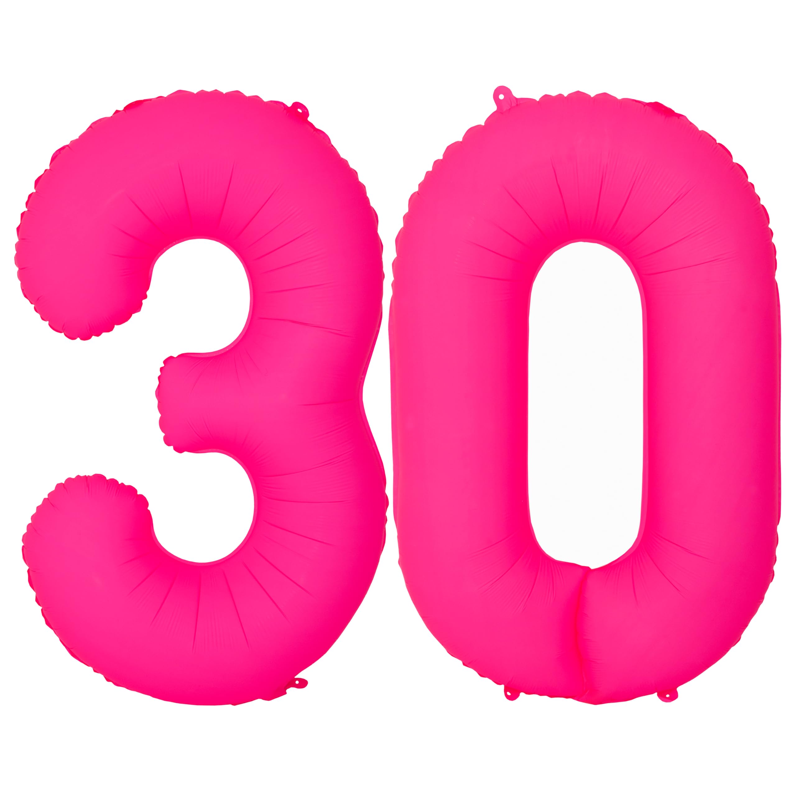 Pink Birthday Number 30 Balloons 40 IN Fluorescent Pink 30 Balloon Helium Foil Balloons For 30th Pink Birthday Decorations 30 Year Old Boys Girls Wedding Fluorescent Party Supplies