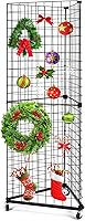 GADFISH Black Triangular Gridwall Display Stand - 24x68 Rolling Wire Grid Tower with Casters for Retail, Craft Shows, Home Organization