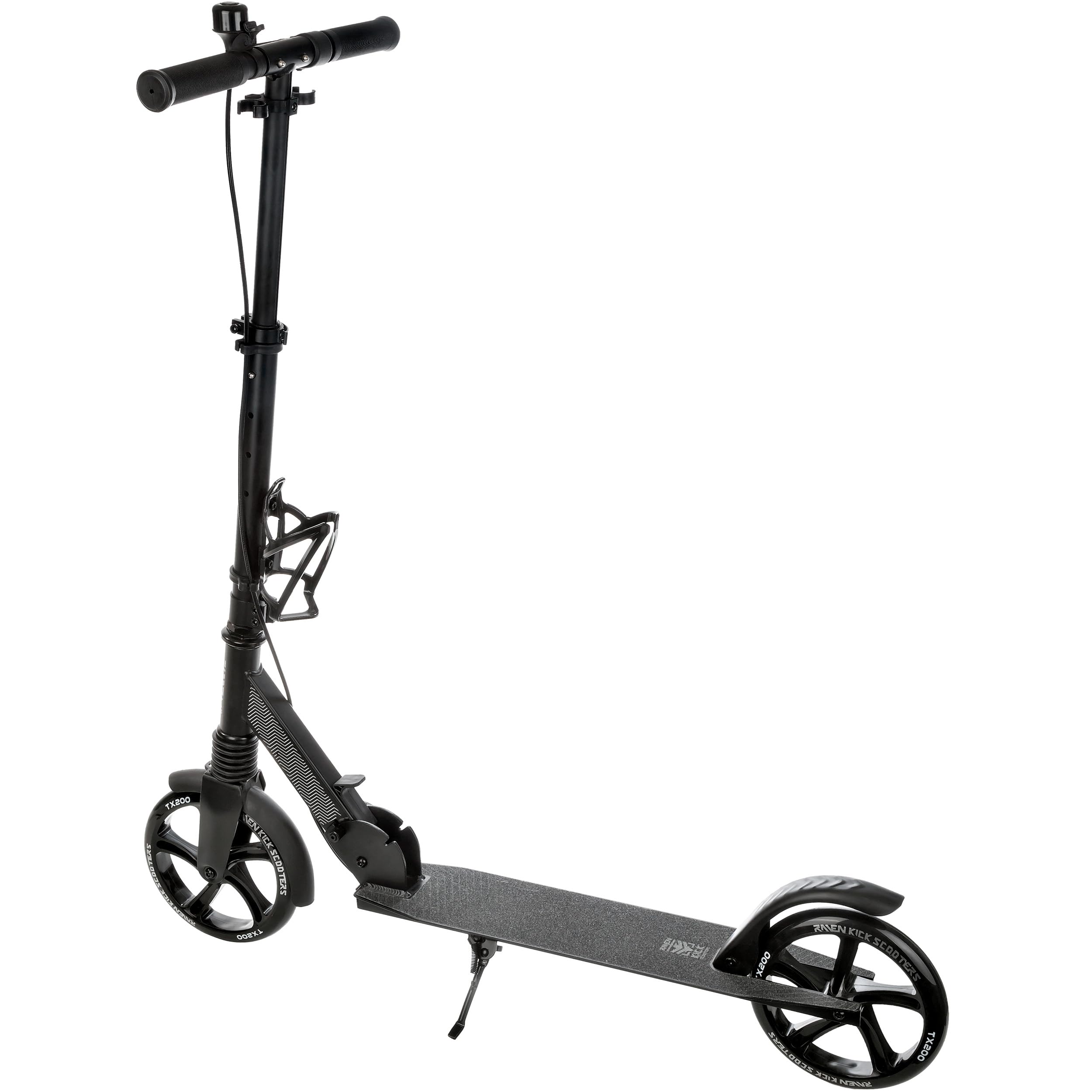 Raven Scooter Roller Tretroller Kickscooter für Kinder Erwachsene |klappbar | höhenverstellbar | Tragegurt | Klingel | Flaschenhalter (Trader mit Handbremse, 200mm)