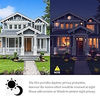 Vista 6 de WPCTEV Película de Ventana Unidireccional con Tinte para Privacidad Diurna Vidrio Espejo Autoadhesivo Bloqueo Solar Control de Calor Anti UV