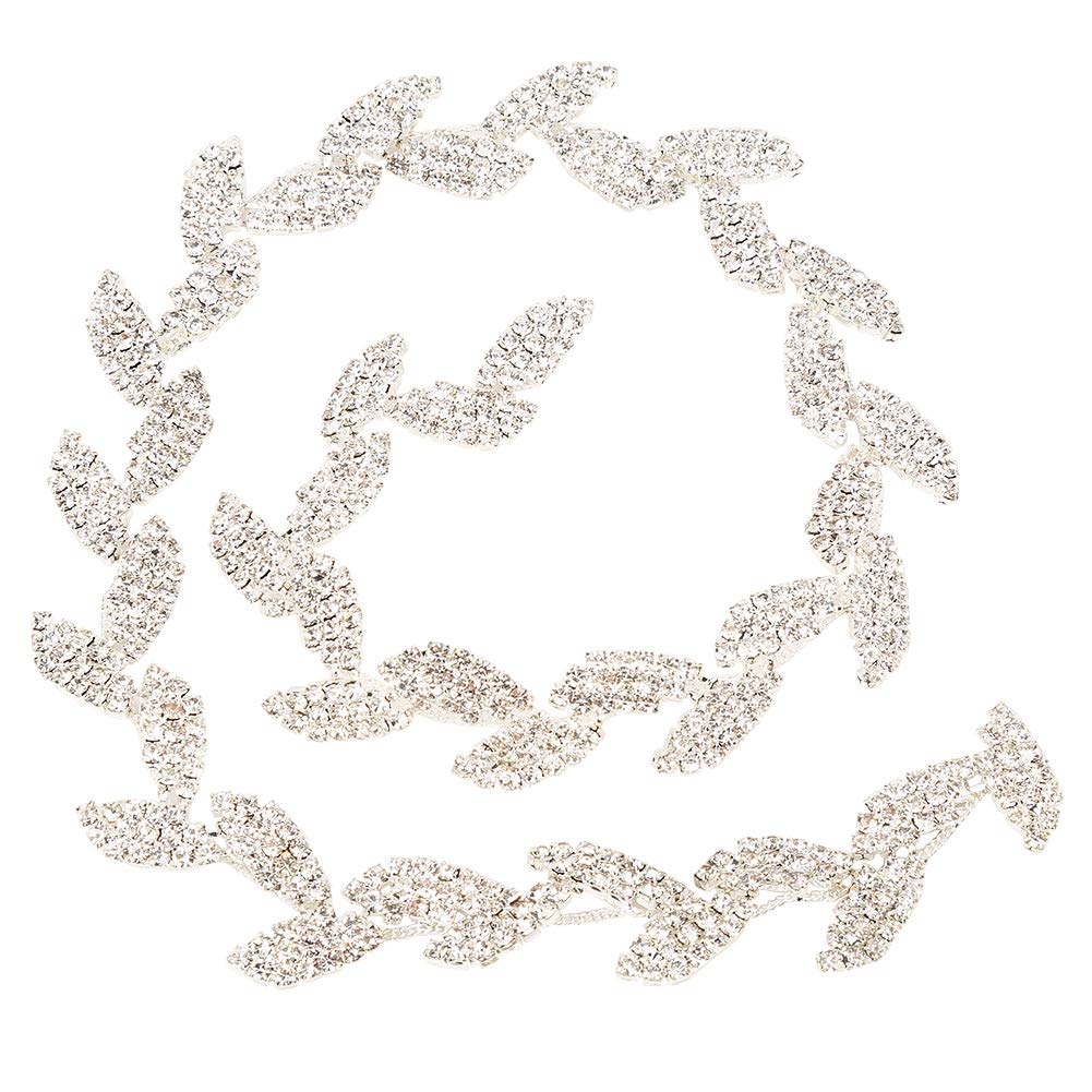 Catena Strass 8.5 Mm Decorazioni Cristallo Abbigliamento Catena Strass QUARKZMAN 1 Iarda - 3 Righe 8,5mm Per Decorazioni Fai Da Te Strass Abbigliamento Borse Decorazione Abiti E Borse - 6