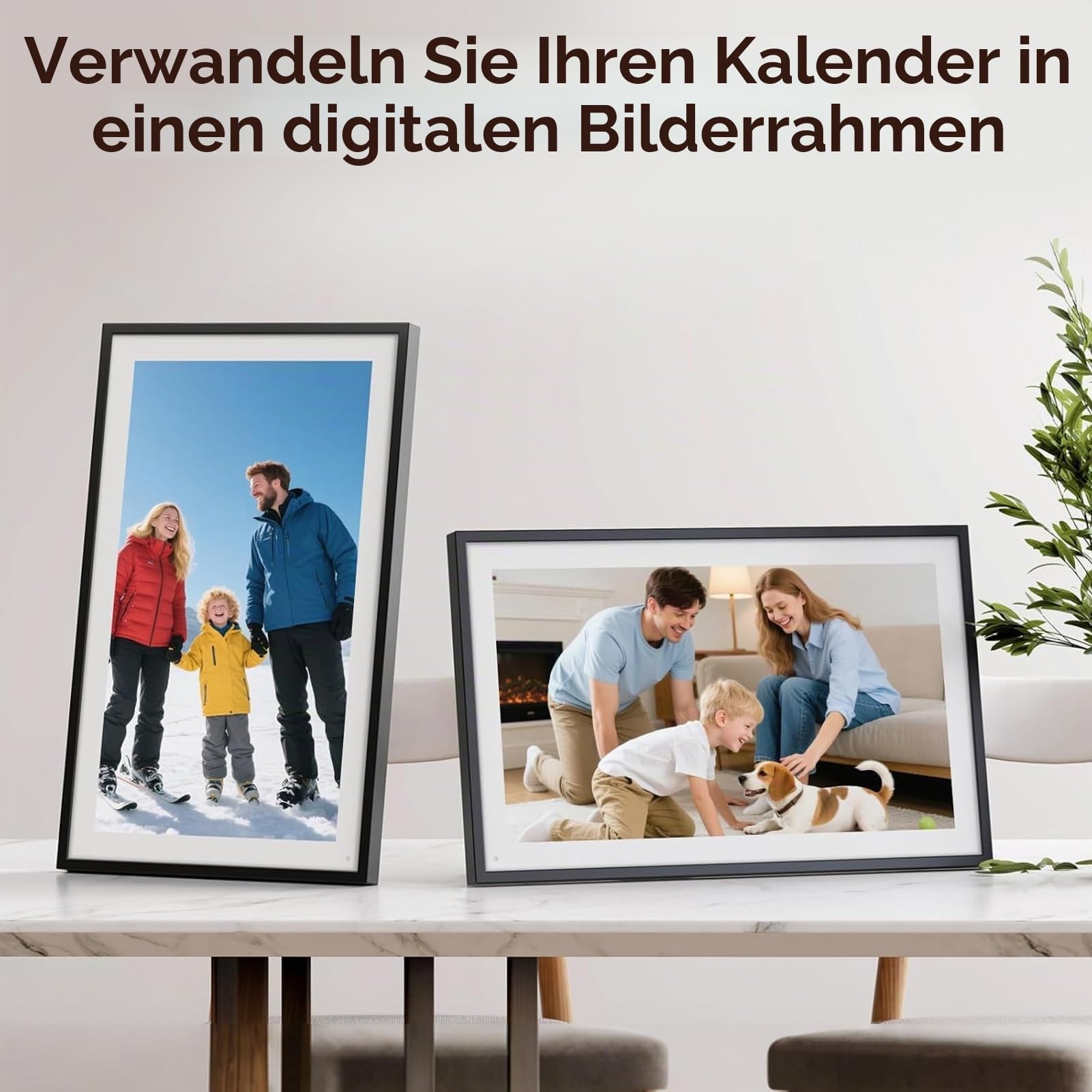 Goshyda 10.1in Wallplaner Digitaler Kalender -Chore -Diagramm, Intelligentes Touchscreen -Display für Familienpläne, Elektronische WLAN -Fotorahmen, Vertikaler Horizontaler Schalter