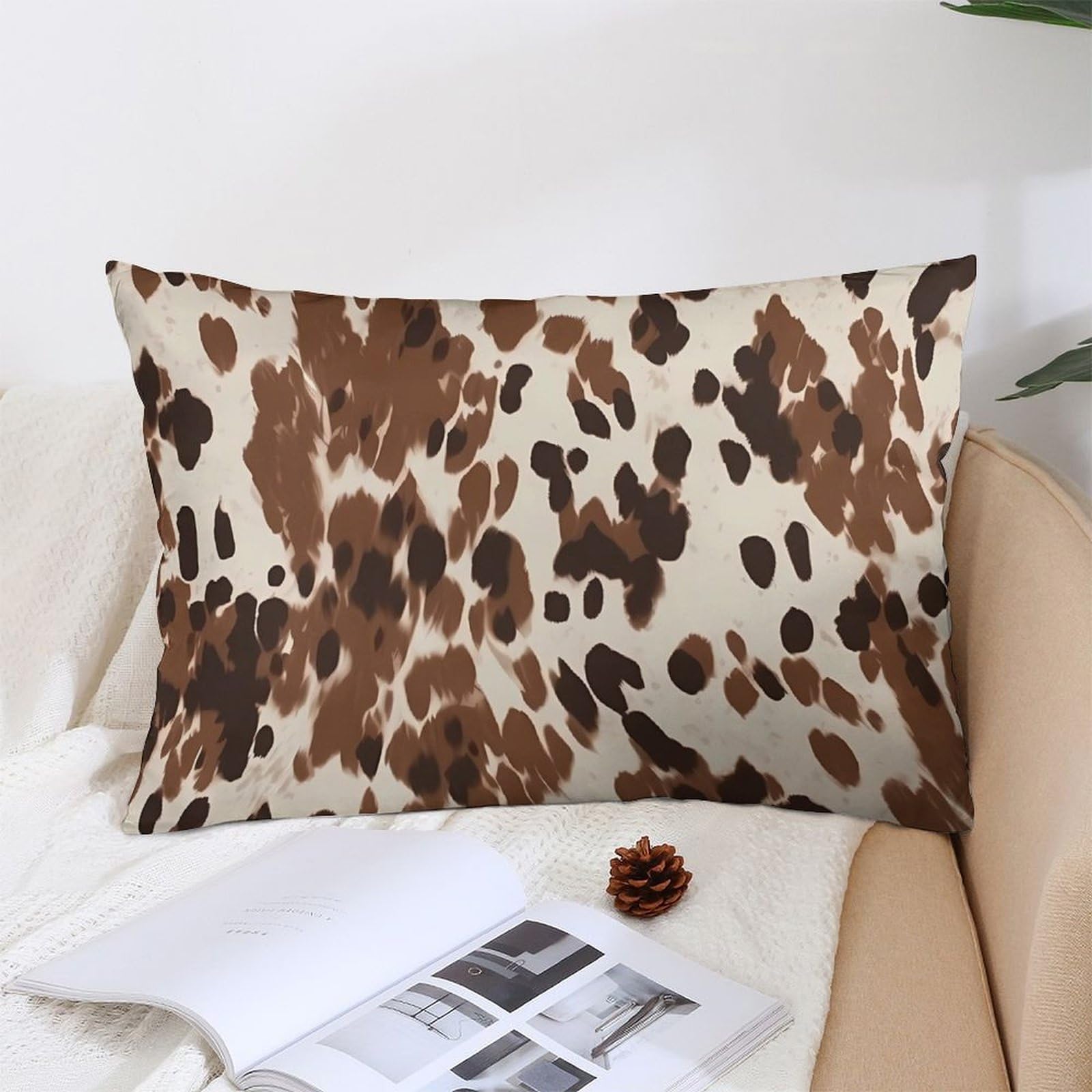 NTVOWPZO Decoration Throw Pillow Covers 12 "x20 Pillowcases Covers Cow Camo Pattern Soft Pillowcases Modern Farmhouse Home Decor Sofa Cushions Covers for Couch Bed Living Room