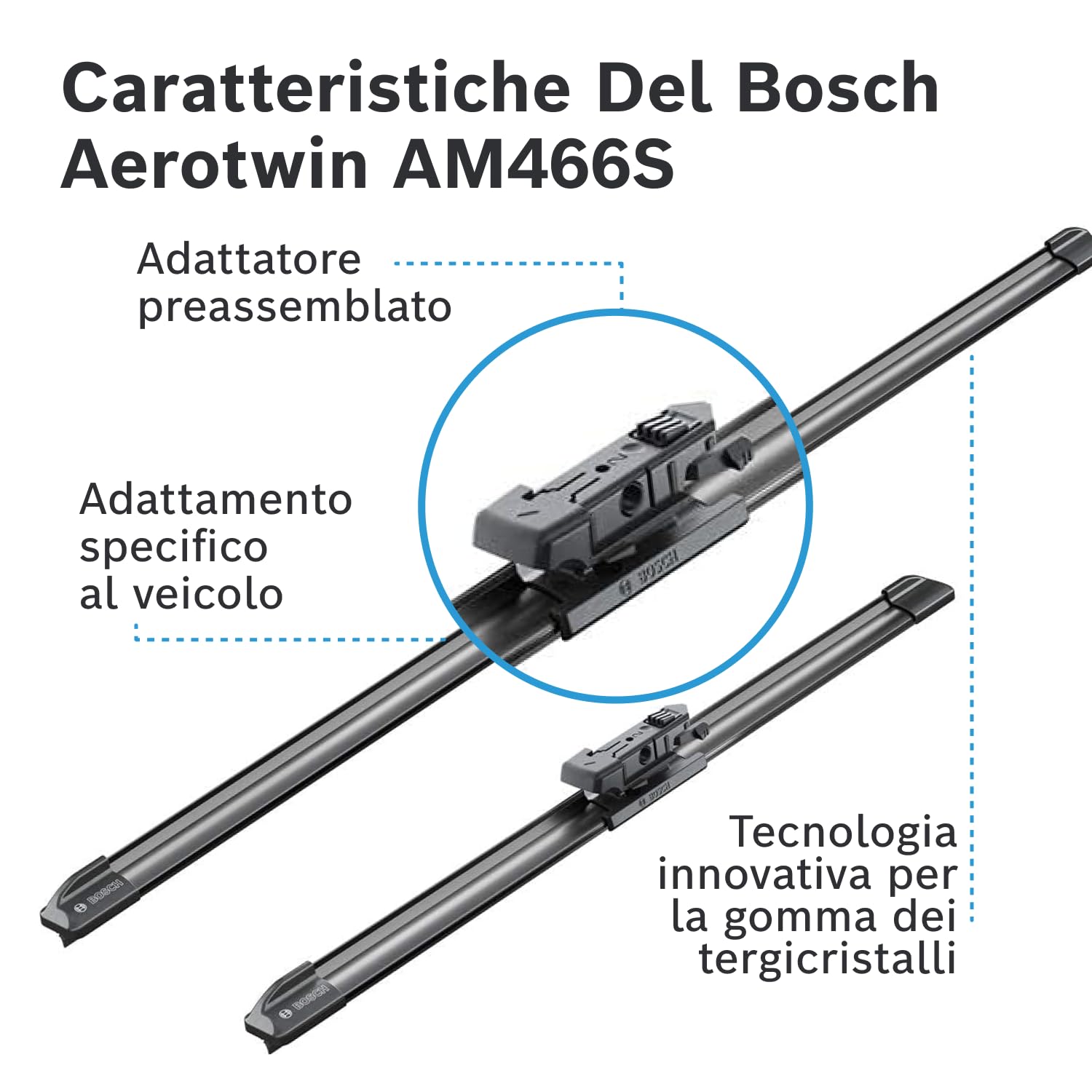 Wish® Excellence Kit Tergicristalli Flat 24” (600mm) + 16” (400mm) – Per Toyota RAV4 (2006-2013) – Tecnologia Innovativa, Antigraffio, Tutte Stagioni - 3