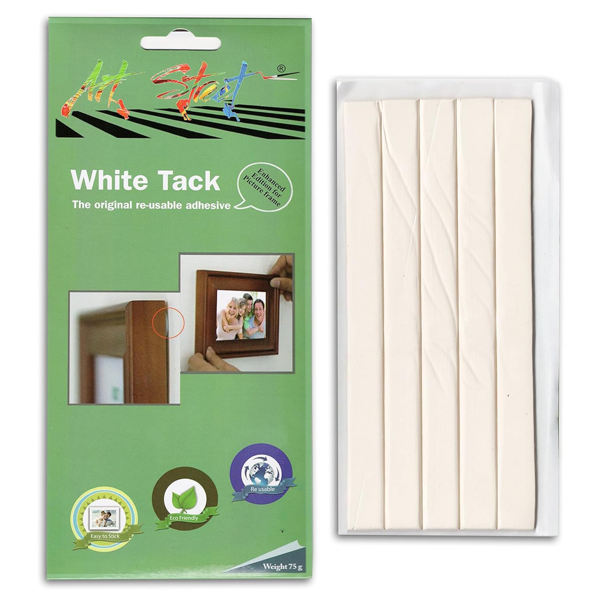 Art Street White tack - The Original re-usable Adhesive for Wall Photo Frames 75 G