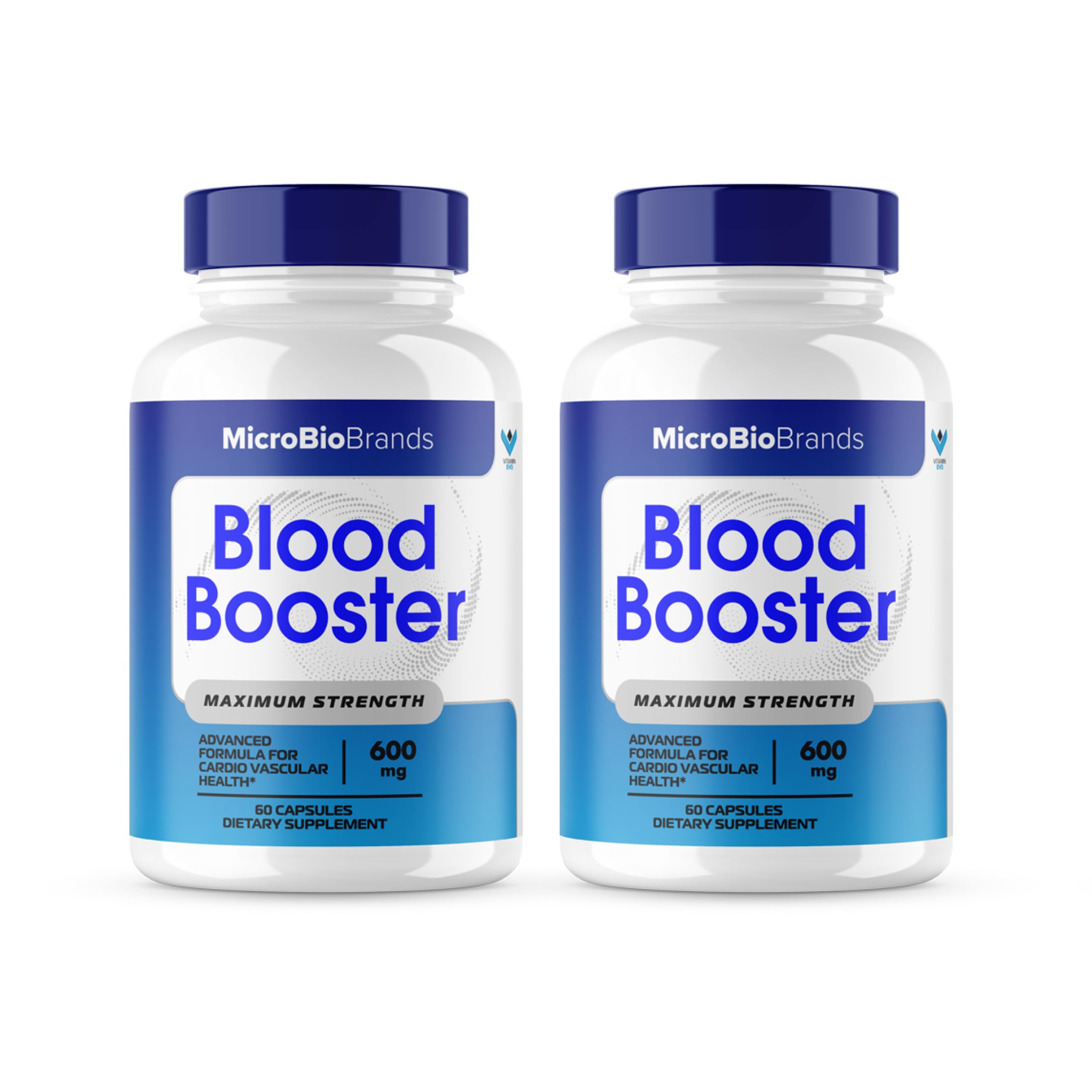 (2 Pack) Microbio Blood Booster, Micro Bio Blood Booster Natural Blood Flow Support Supplement, Micro Bio Brands Pills Advanced Microbiobrands Maximum Strength Support Formula (120 Capsules)