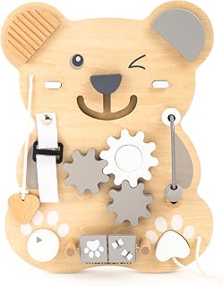 mamabrum Busy Board Bär, 10-in-1 Montessori