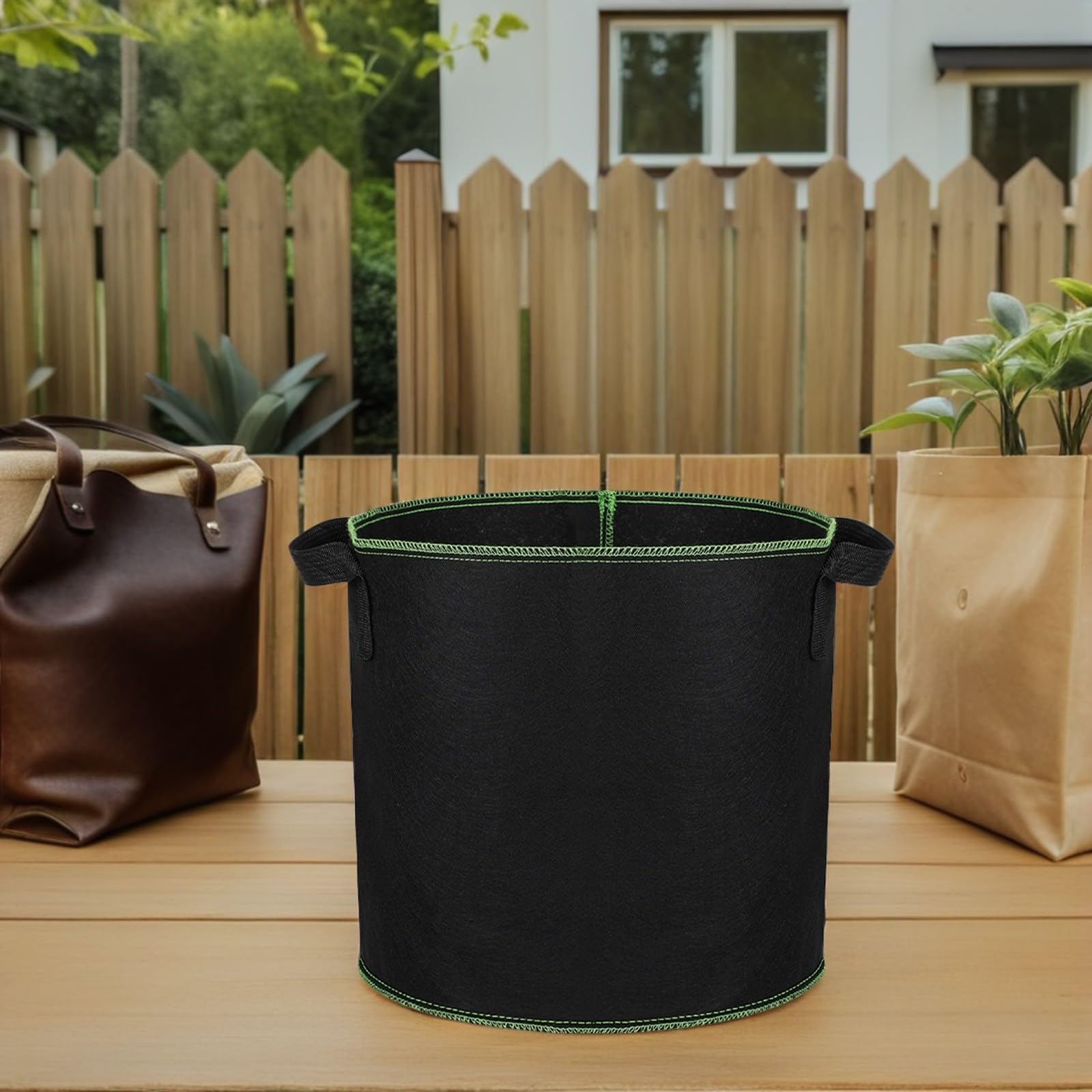 GANAZONO 6 bolsas de cultivo de plantas de fieltro transpirable de 4 galones de tela de aireación no tejida, macetas de cultivo de plantas para vivero, vegetales y flores con asas