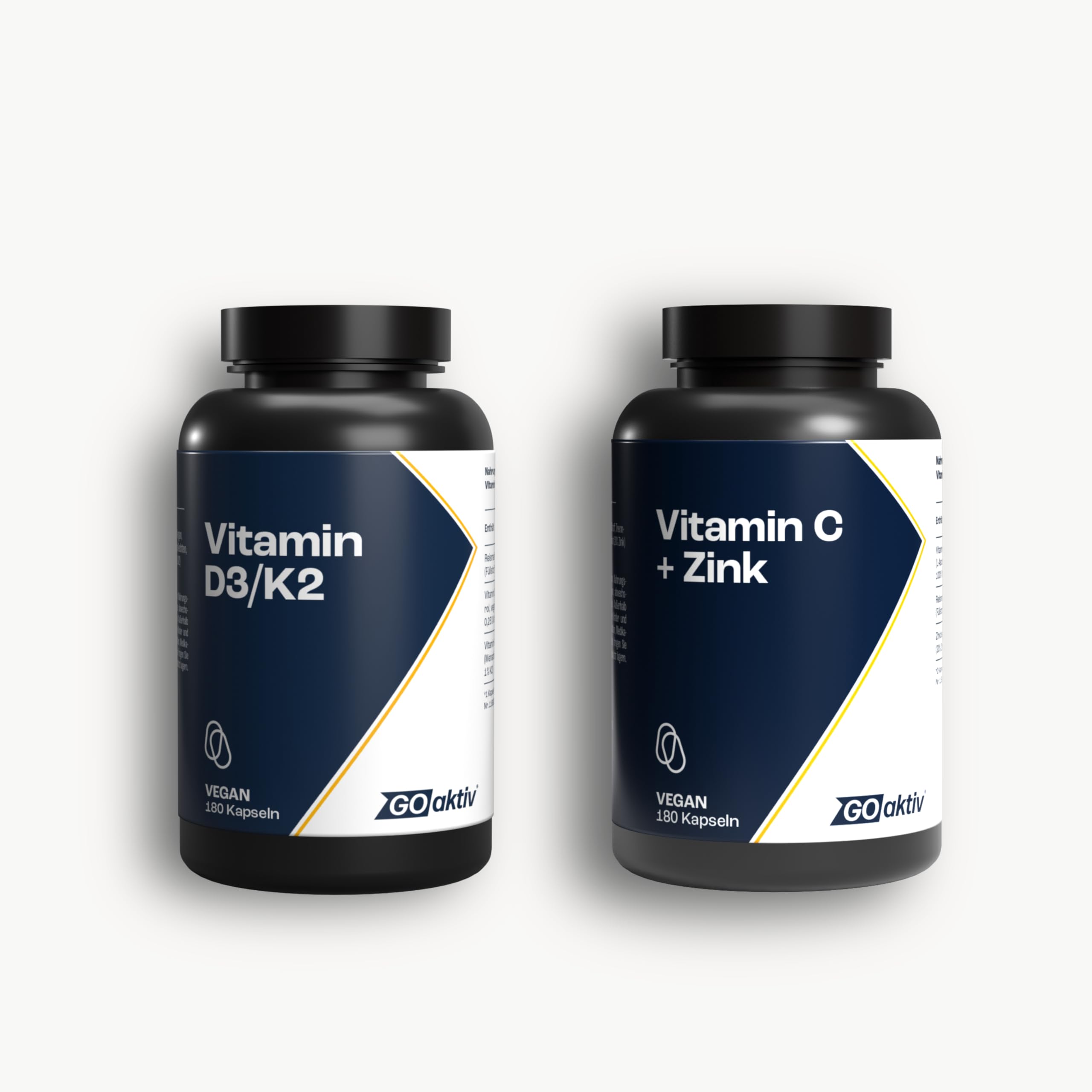 Immun-Duo (Vitamin C + Zink & Vitamin D3+K2) – 2er Set zur Unterstützung von Immunsystem, Abwehrkräften & Energie – hochdosiert, vegan & ohne Zusatzstoffe – Made in Germany
