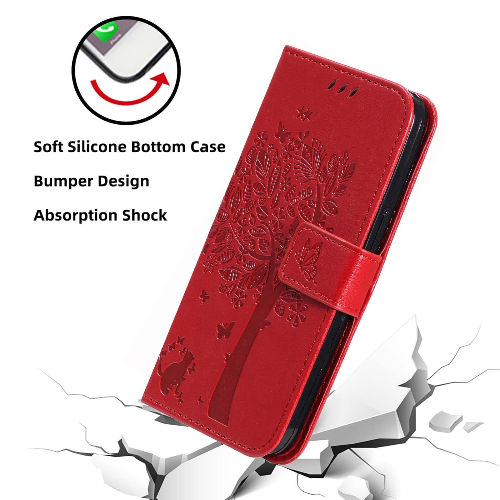Custodia in pelle di lusso Funda per OPPO A96 A 77 5G Custodia liscia per telefono