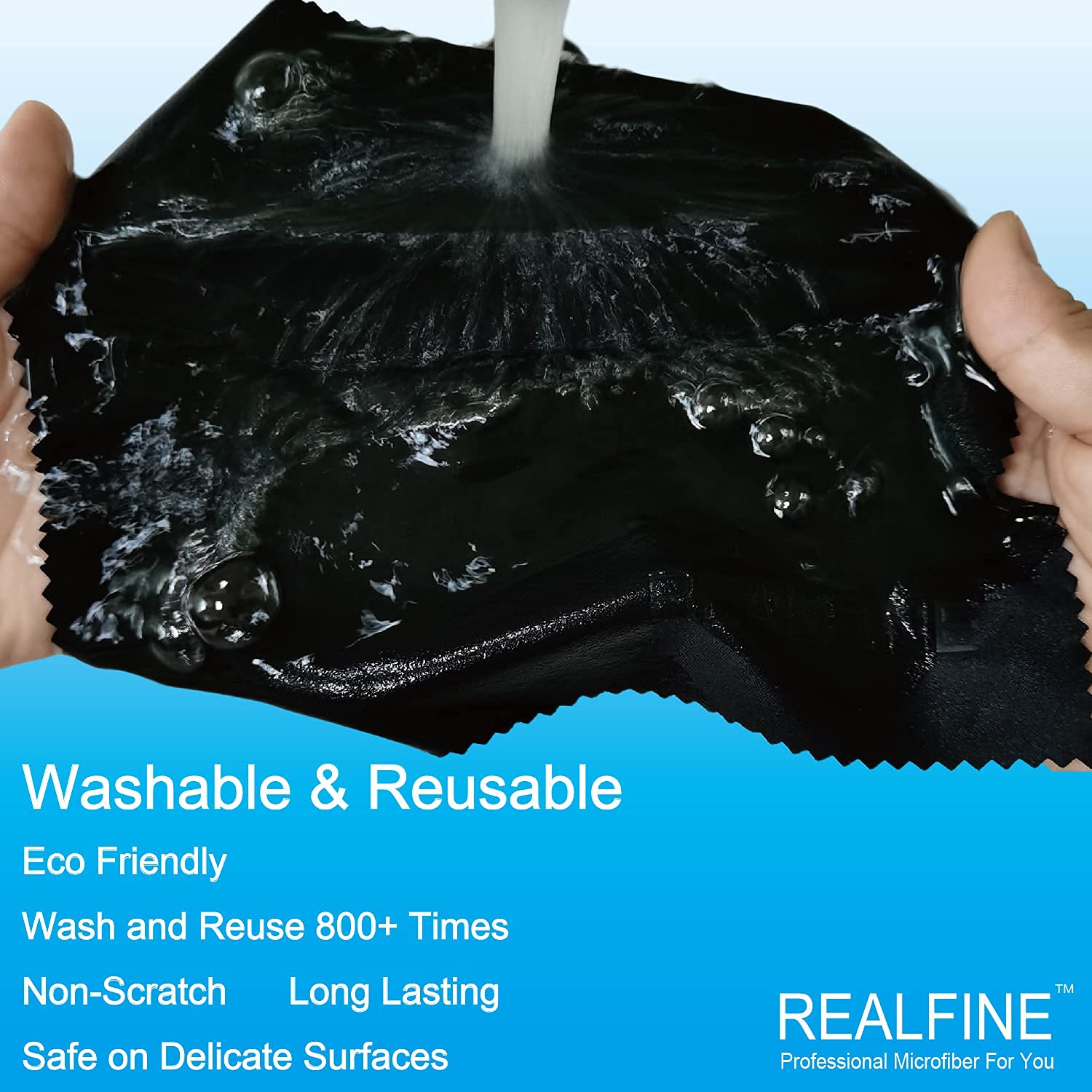 Paños de limpieza de microfibra, paquete de 6 con bolsas reutilizables, paño antiarañazos para lentes, pantallas y cámaras, limpieza segura premium con almacenamiento individual