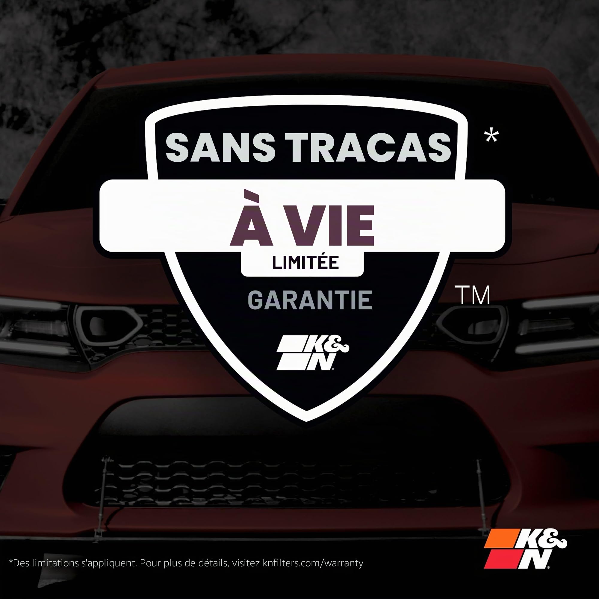 K&N Filtre à air de remplacement compatible avec Audi Q7 2006-2013 / Range Rover 2006-2010 / Porsche Cayenne 2004-2015 / VW Touareg 2003- (33-2857)