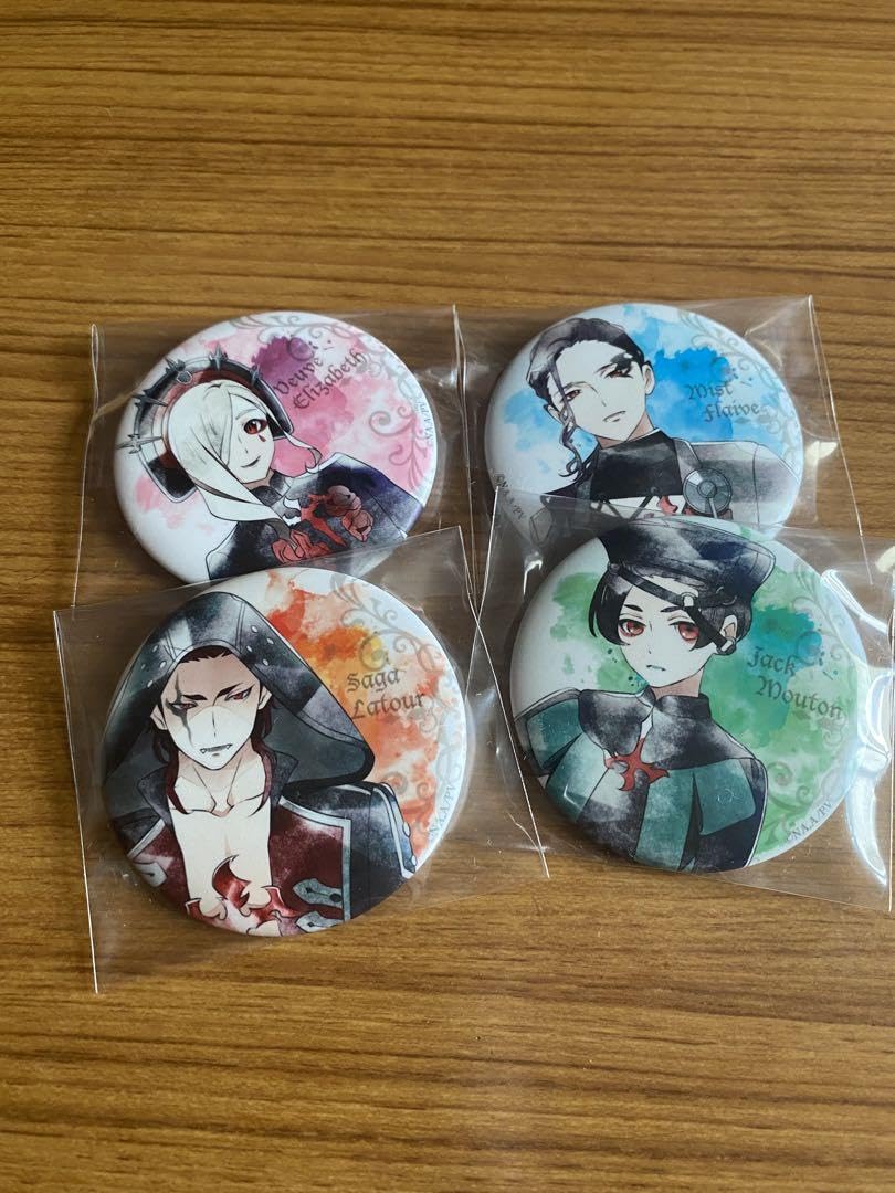 ヴィジュアルプリズン　ロストエデン　缶バッジ　4点　レア　非売品 ヴィジュアルプリズンロストエデン缶バッジ4点レア非売品