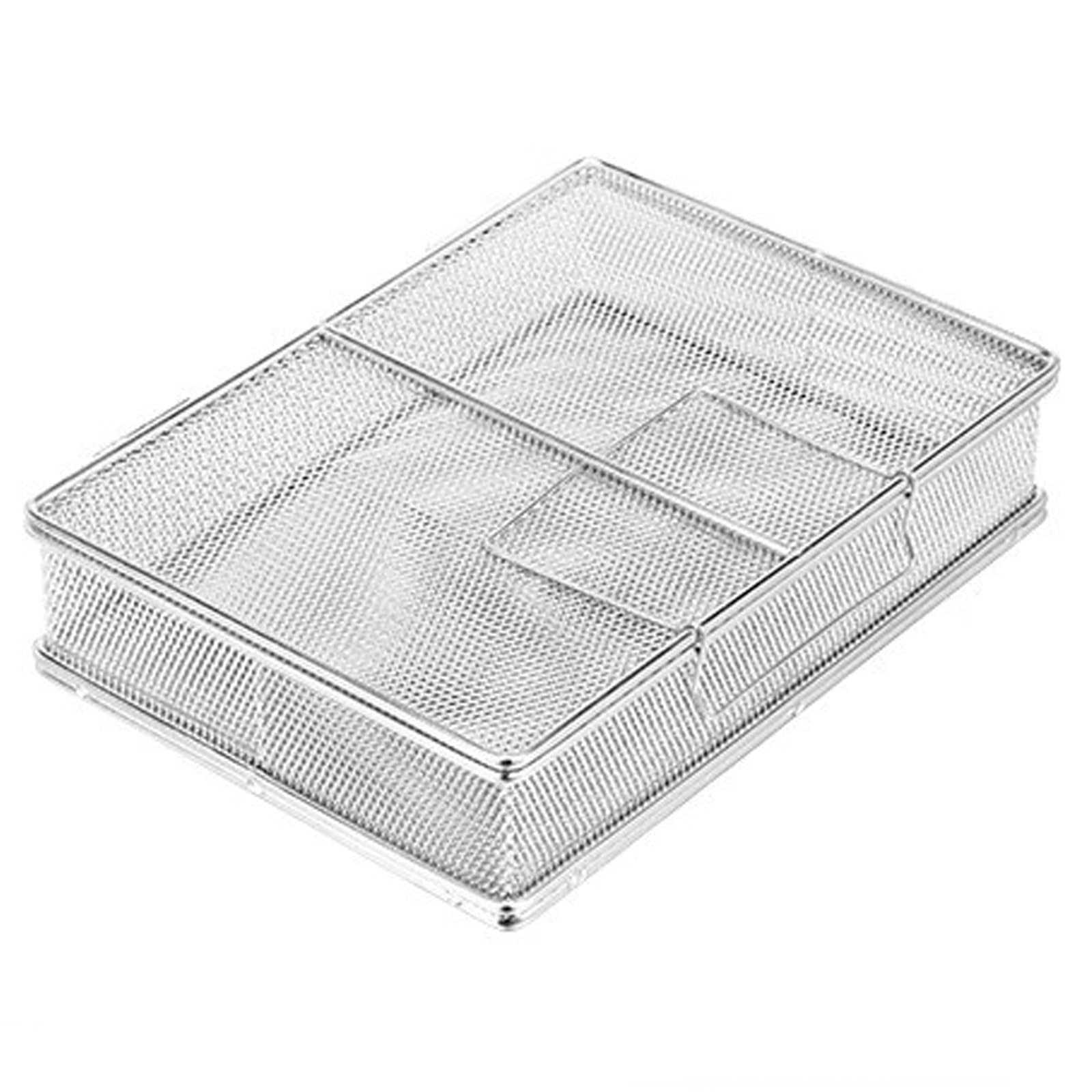 DNGXAOYA Rectangular Supply Room Instrument, Medical 316 Stainless Steel Surgical Instrument Sterilization Basket, Mesh 0.04in, Surgical Instrument Cleaning Basket, Suitable for Hospital Laboratories