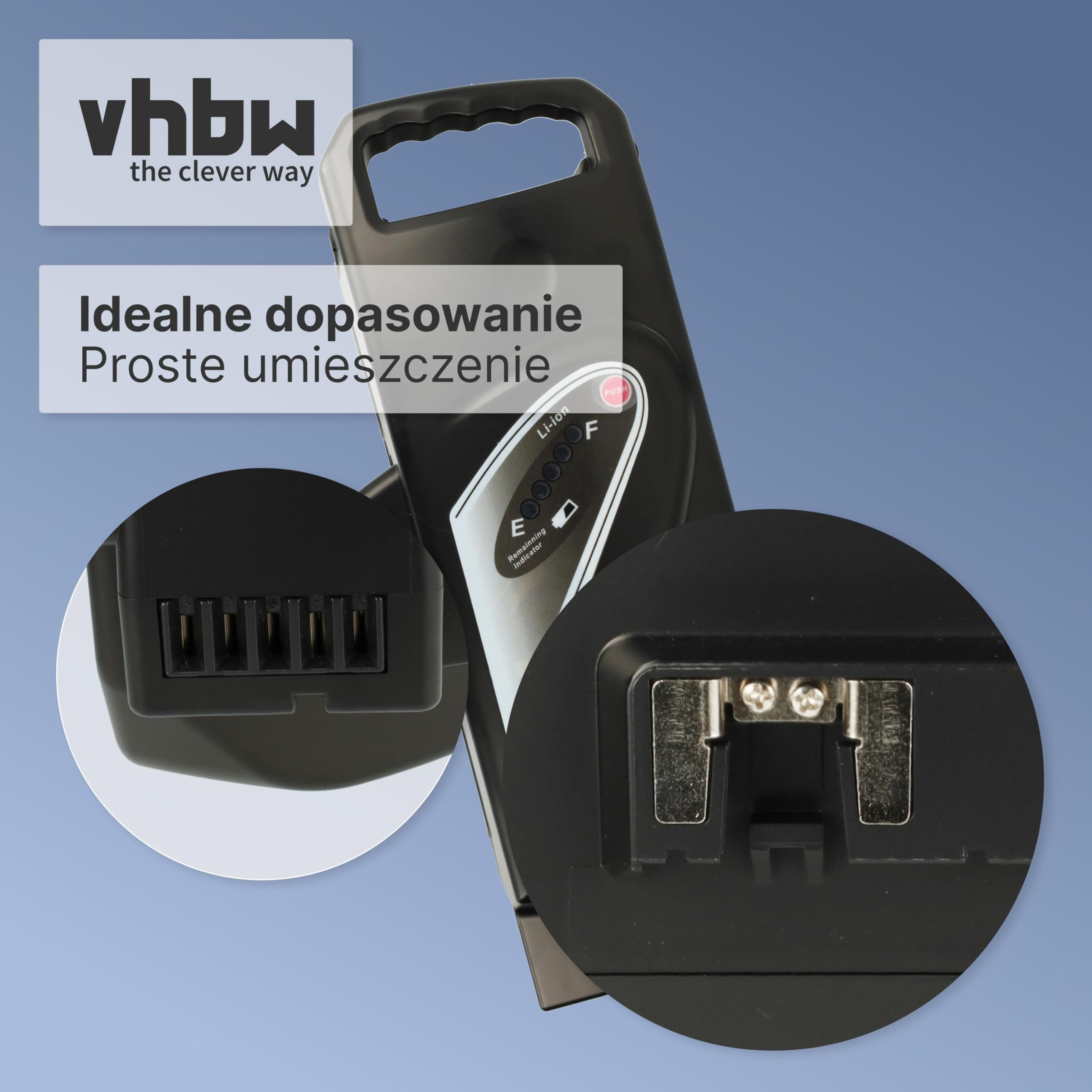 vhbw Akumulator zamienny do NKY190B02, NKY210B02, NKY210B2, NKY224B02, NKY224B2, NKY226B02 do roweru elektrycznego (13,2 Ah, 25,2 V, litowo-jonowy) - czarny