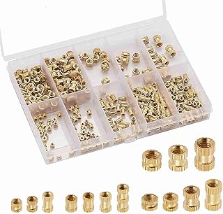 Litorange 360PCS M2 M2.5 M3 M4 Female Thread Knurled Nuts Brass Threaded Insert Embedment Nuts Assortment Kit,For Daily Repair 3D Printing Projects