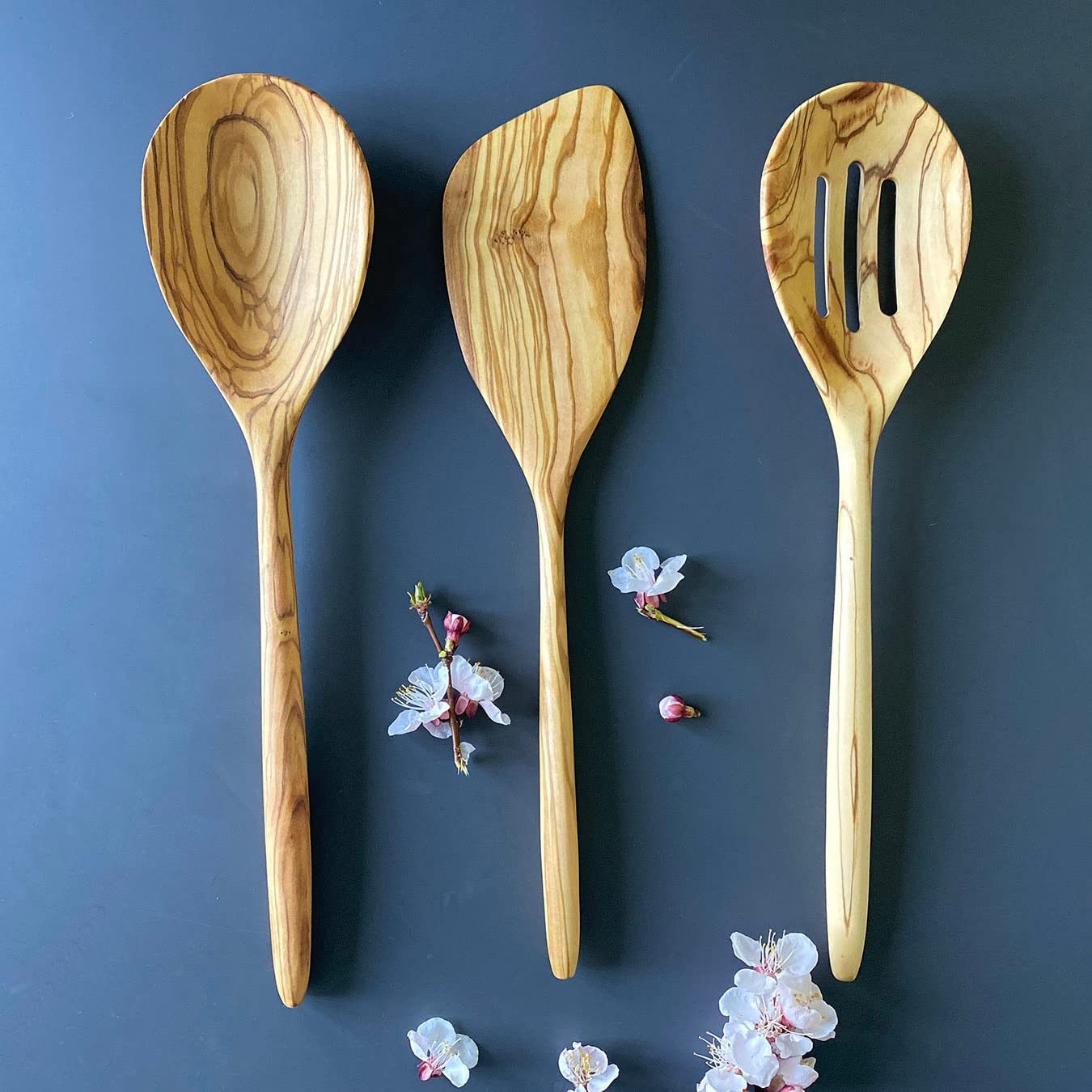 Olive Wood Cutlery, Olive Wood Serving Spoon, Olive Wood Serving Utensils, Wooden Cooking Spoon