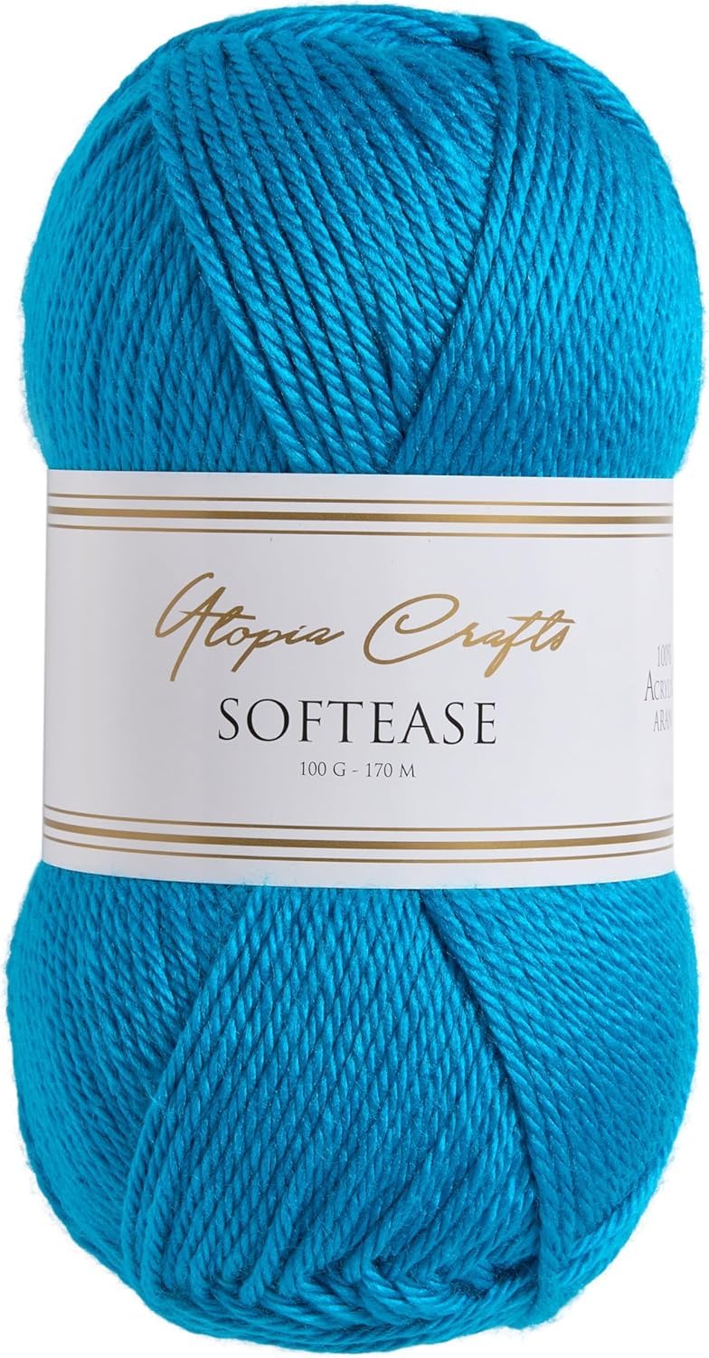 Utopia Crafts Softease Knitting and Crochet Yarn 100g (Deep Teal)