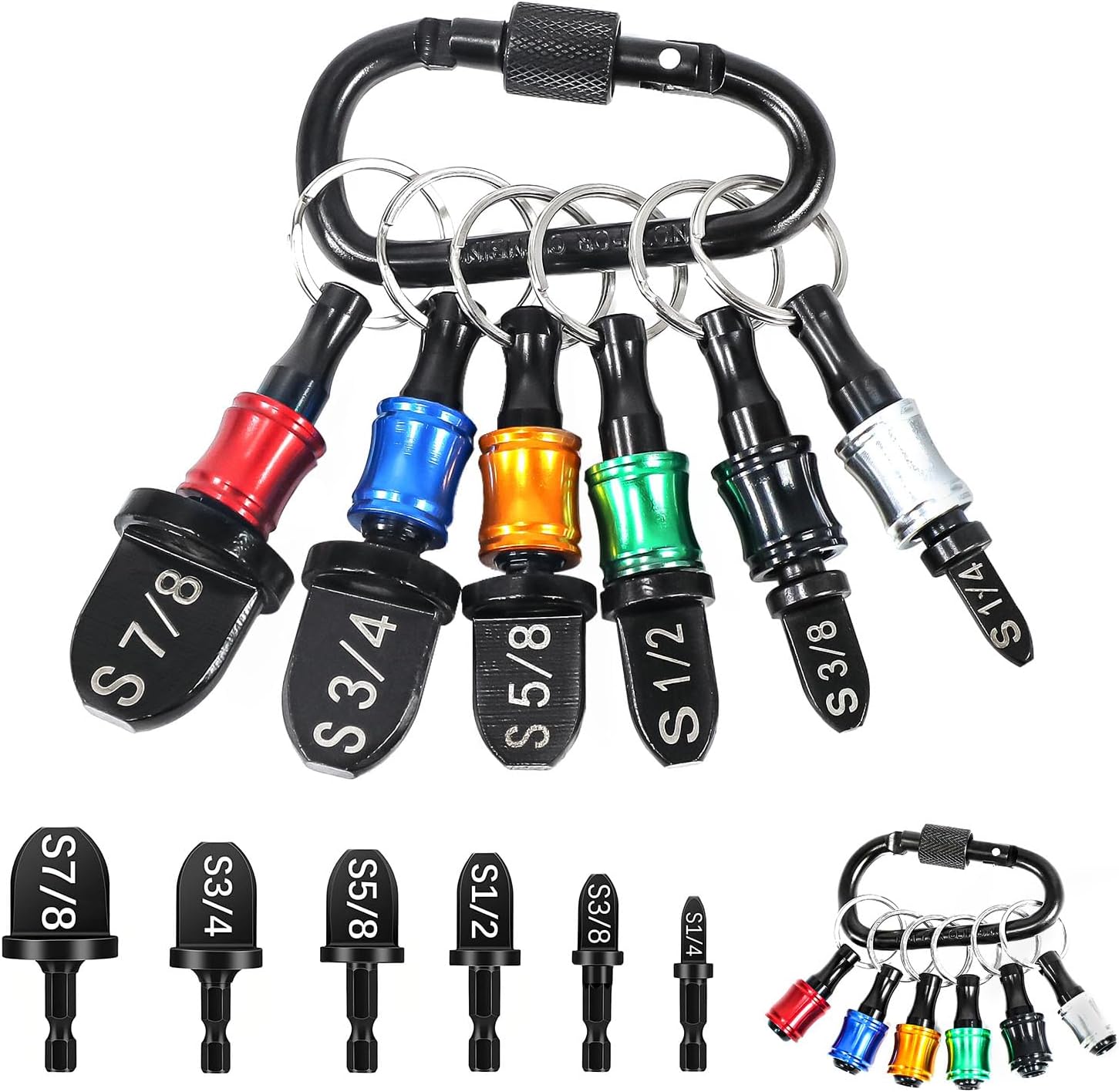 13 Pcs Swage Tool HVAC Repairing Set With Bit Holder, Air Conditioner Copper Tube Expander Swaging Tool Drill Bit, Soft Copper Pipe Swager, 1/4'', 3/8'',1/2'',5/8'',3/4'',7/8'' Swedge HVAC Tool Kit