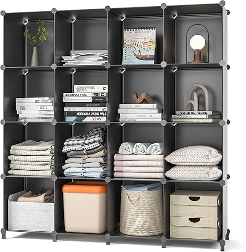 Miniatura 1 de Organizadores de armario, estantes de almacenamiento de armario de 16 cubos, organizadores y almacenamiento de armario, estantes organizadores de