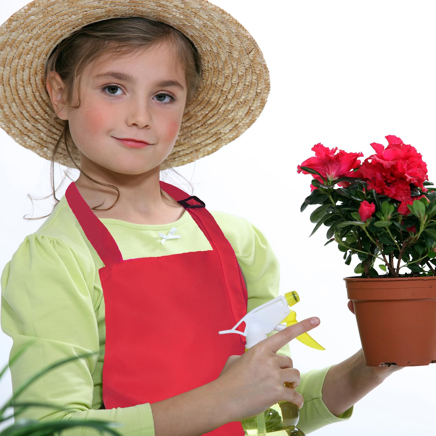 XIEJINJIA 16 Pack Kids Waterproof Apron with Pockets Adjustable Children Aprons Chef Artists Child Kitchen Cooking Baking Painting Craft (Red) - Image 4