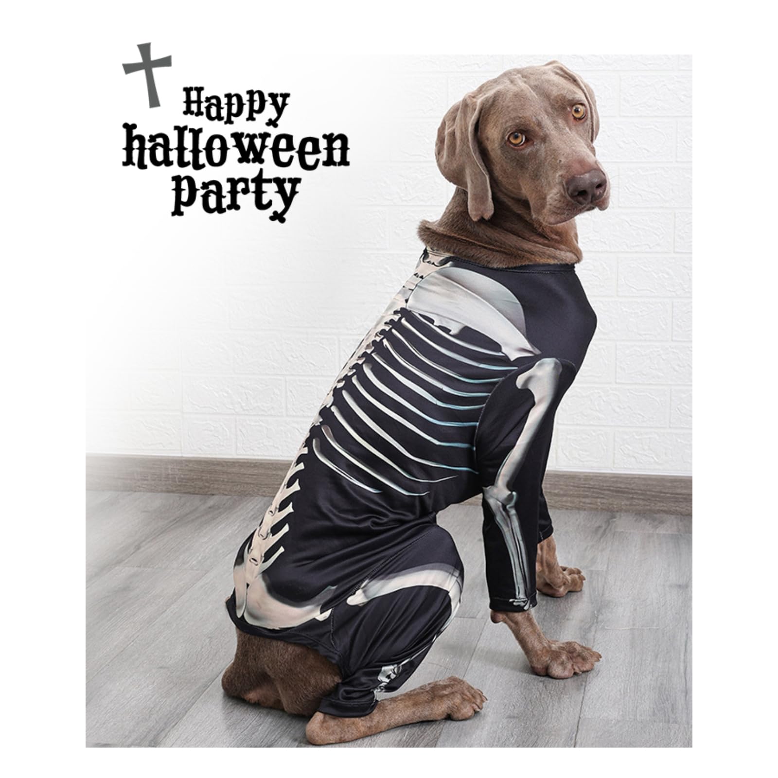 Amazon | FRENCH FRENCH 犬 猫 ハロウィン 服 コスプレ 骸骨 スカル 骨