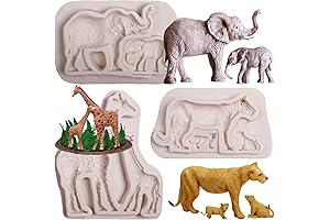 Elephant Giraffe Lion Safari Animal Chocolate Molds