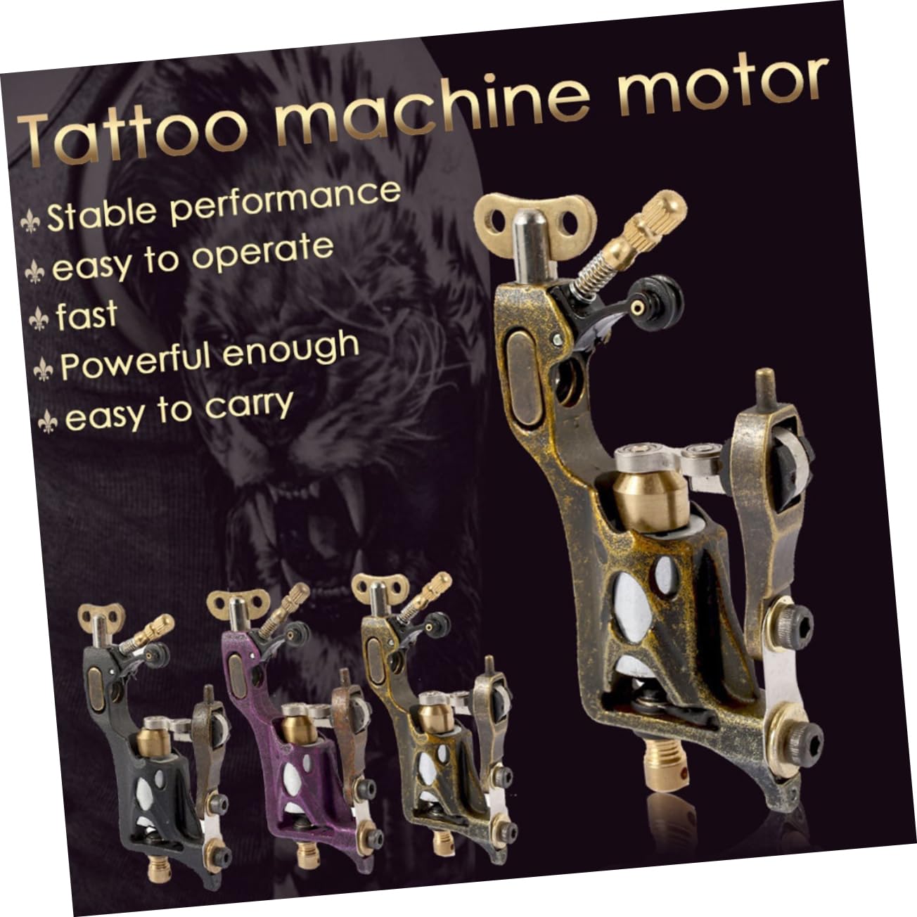 Tattoo Rotationsmaschine aus Metall, Schwarz, für Tattoo Künstler | Drehmotor Tattoo Maschine, Hohe Genauigkeit, Präzise Leistung, für Professionelle Anwendung und Eigengebrauch