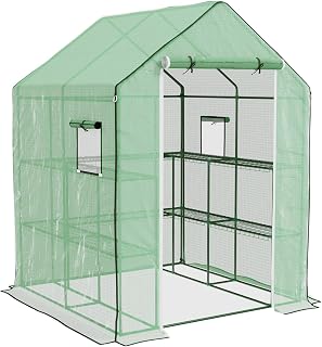 Portable with 2 Tier U-Shaped Flower Rack Shelves