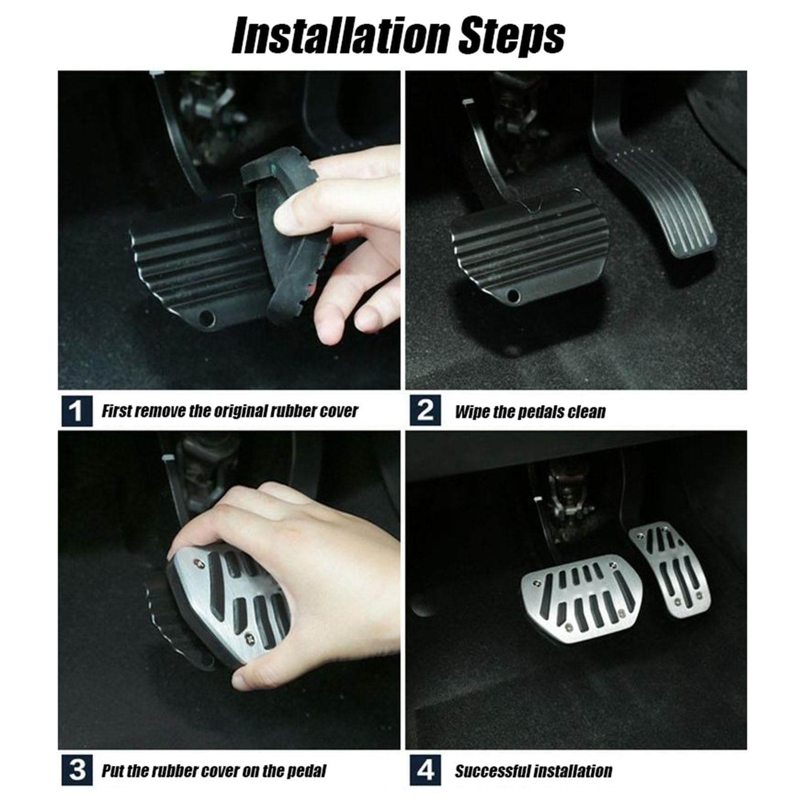 Car Pedal Covers for Audi A1 2012-2021 Sportback Car Accelerator Pedal Brake Pedal Cover Pedal Pad Car Foot Pedal Pads Scratch Resistant Car 