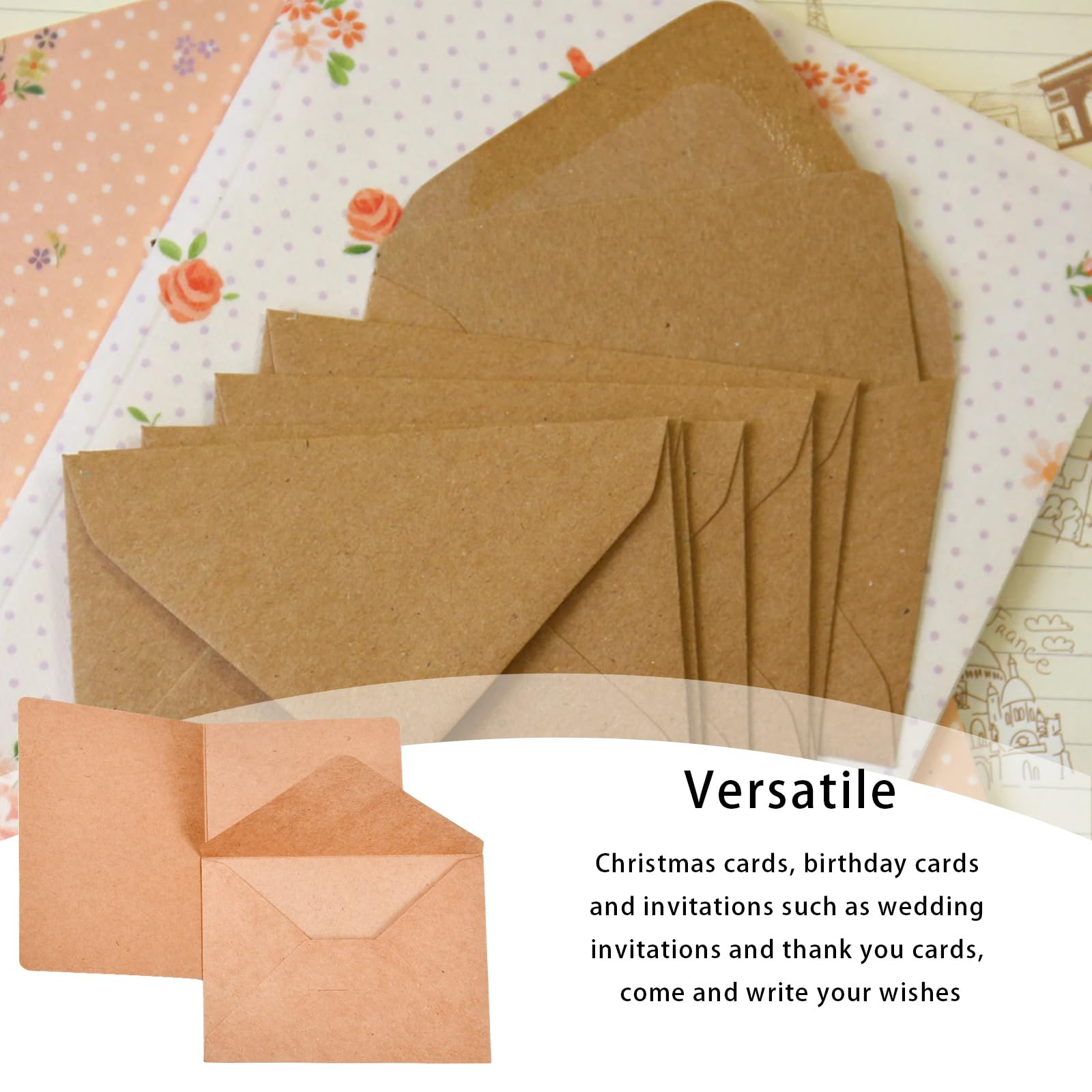 Partecipazioni Matrimonio Set 60 Biglietti Con Buste Kraft