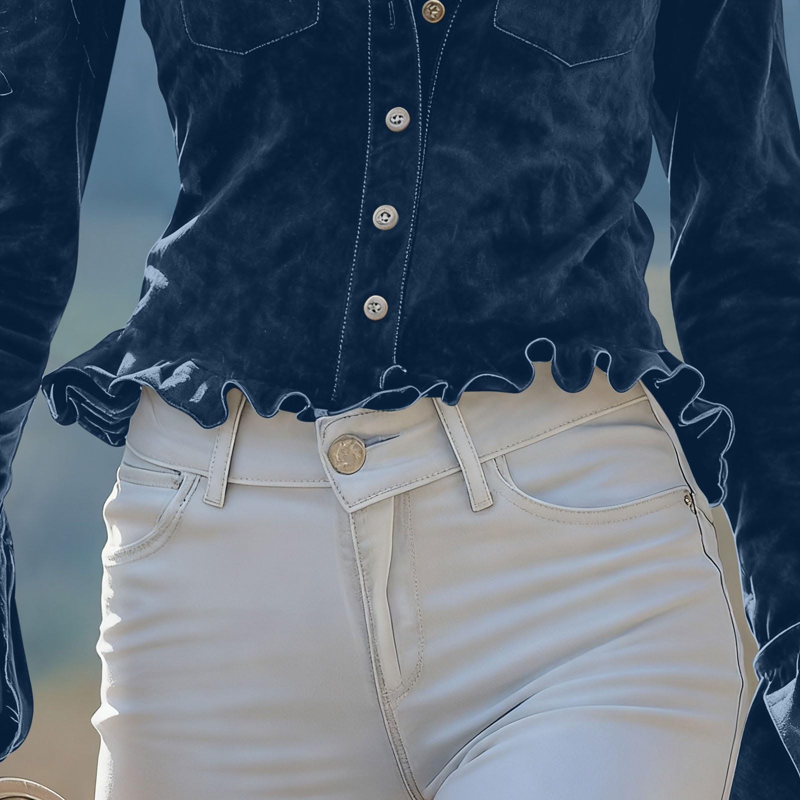 KHIRVWL Camicia Donna Vintage in Pelle Scamosciata con Bottoni Tops Pizzo Maglietta con Glitter Sexy Taglie Forti Camicetta Brillantini Maglia da Sera Curvy Camicia Oro per Feste e Serate