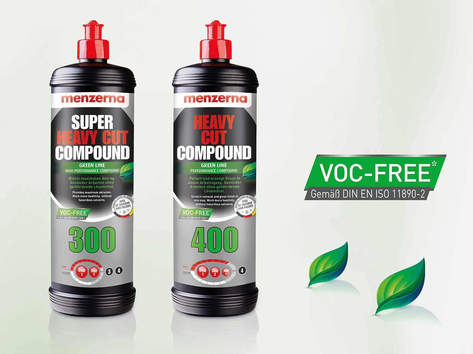 detailmate Autopflege Set - Auto Polier Set: Menzerna GREEN LINE 300 SUPER HEAVY CUT - 1L