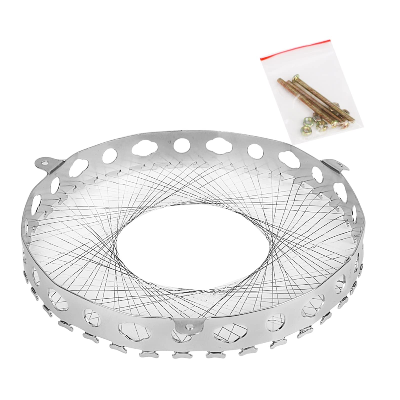 ZHANGNA Wok ring for burner， Stove accessories energy-saving cover windproof rotary net stainless steel pot frame adapter gas stove