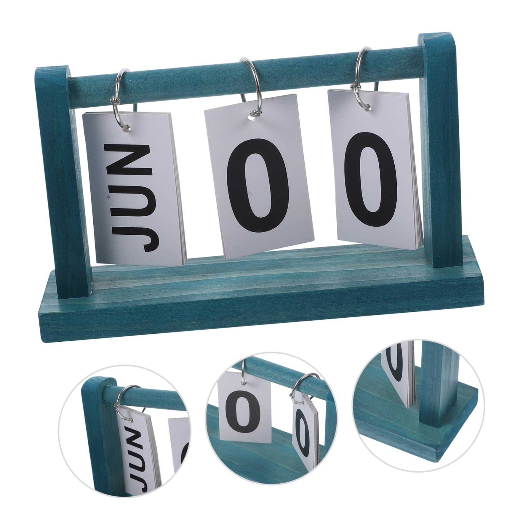 Lurrose 4stücke Tischkalender Vintage Kalender Kreativer Perpetual Kalender Für Schreibtisch Rustikaler Als Stilvolle Büro Und Wohnaccessoire