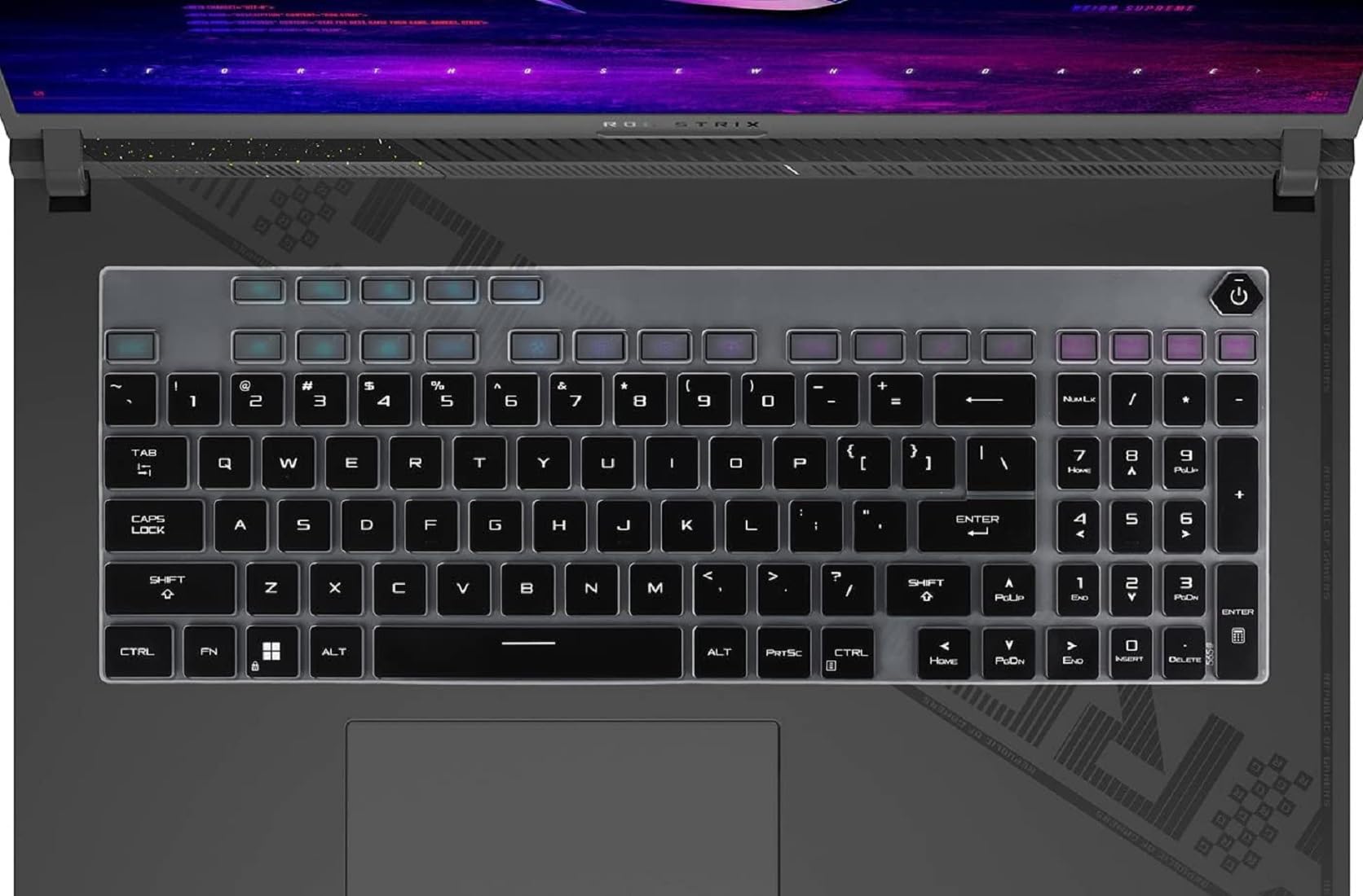 RAYA Silicone Keyboard Cover for 2023 ASUS ROG Strix G18 and ASUS ROG Strix Scar 18 Gaming Laptops (Black)
