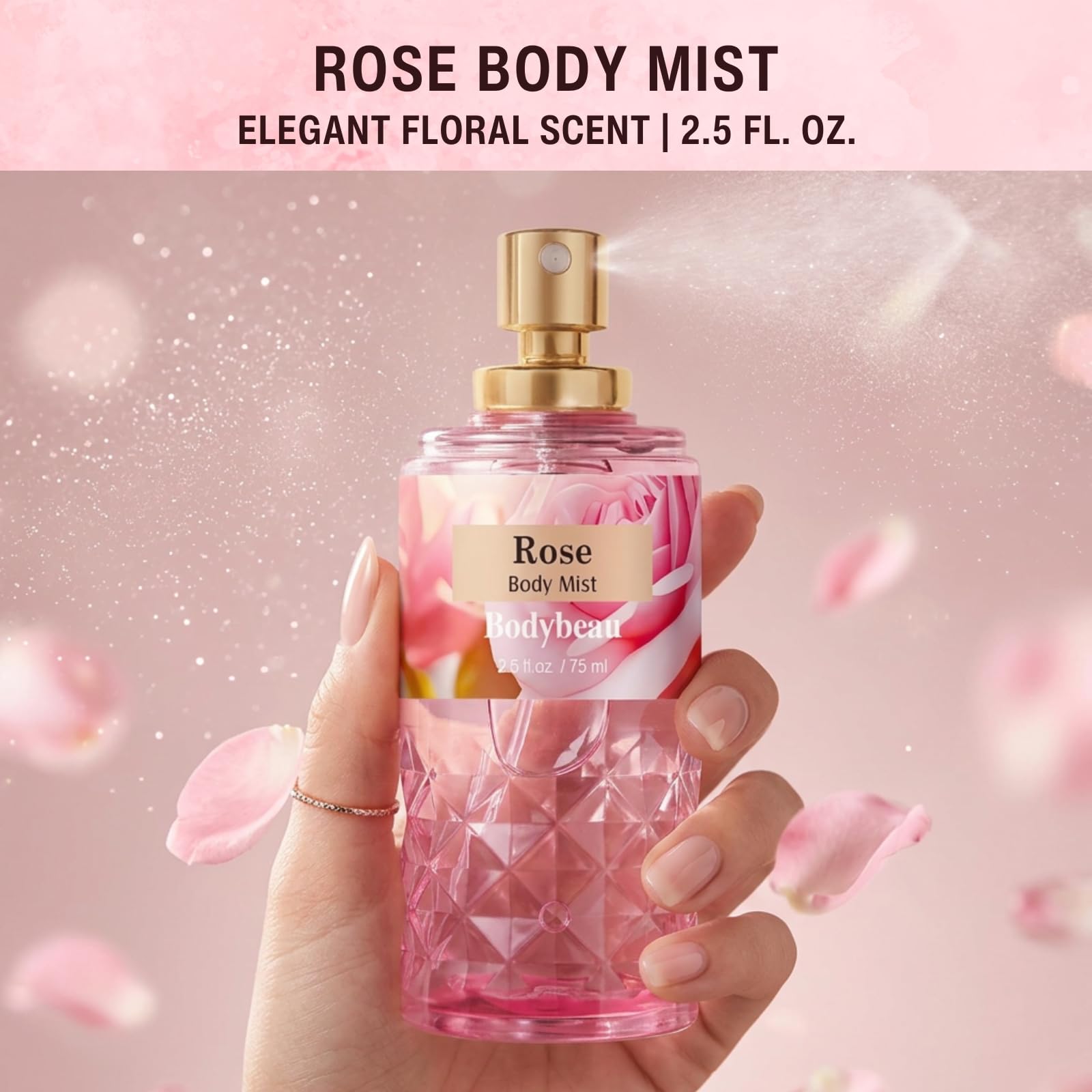 Set regalo da bagno e corpo per donne e ragazze, rosa, 2 pezzi, lozione per il corpo e spray per il corpo, set da viaggio portatile per la cura personale, ideale come regalo di compleanno o