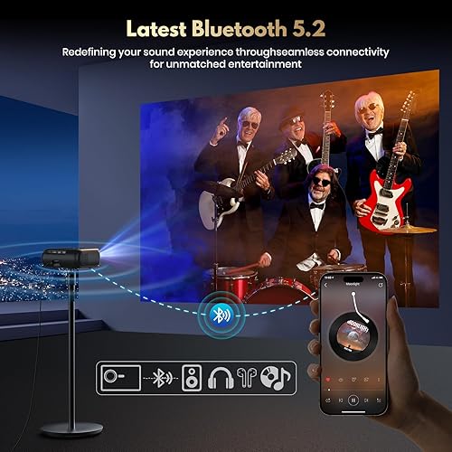 Miniatura 4 de Aplicaciones integradassistema operativo inteligente Proyector 4K con WiFi y Bluetooth 1080P nativo 4K compatible con altavoces premium Smart